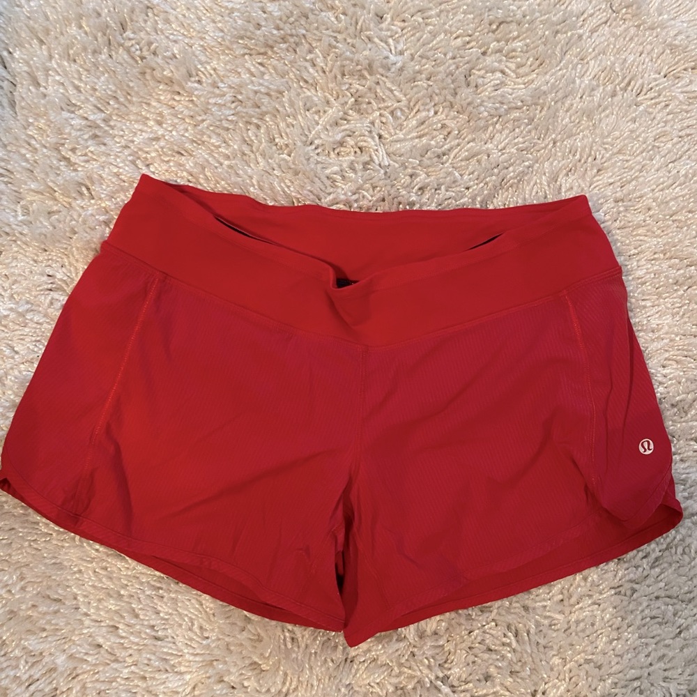 Lululemon size 8 speed red short